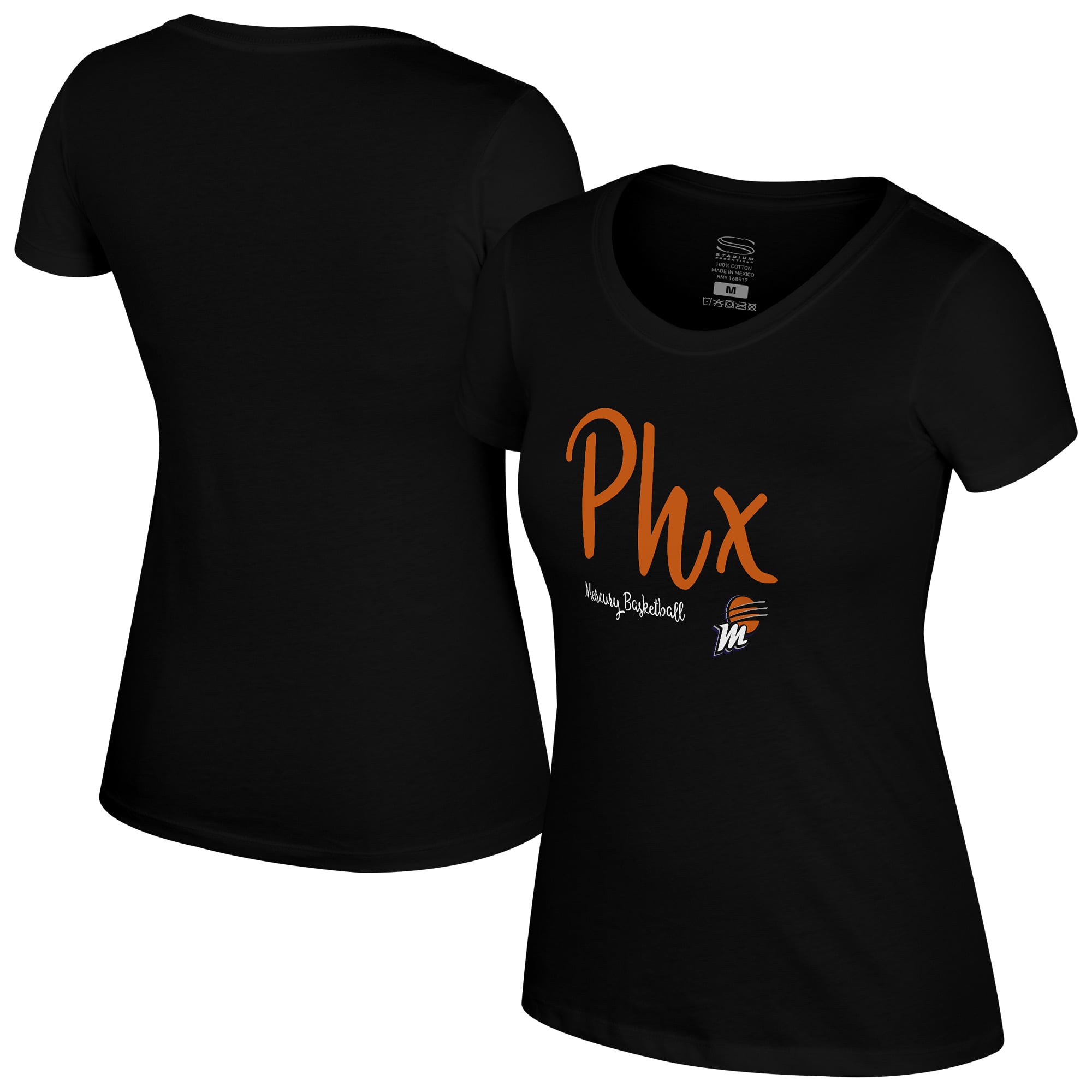 Women's Stadium Essentials Black Phoenix Mercury Third Quarter T-Shirt