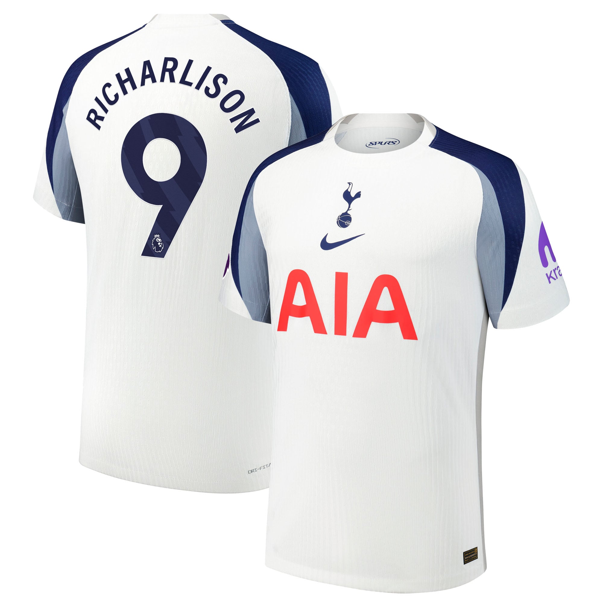 Men's Nike Richarlison White Tottenham Hotspur 2025/26 Home Authentic Player Jersey