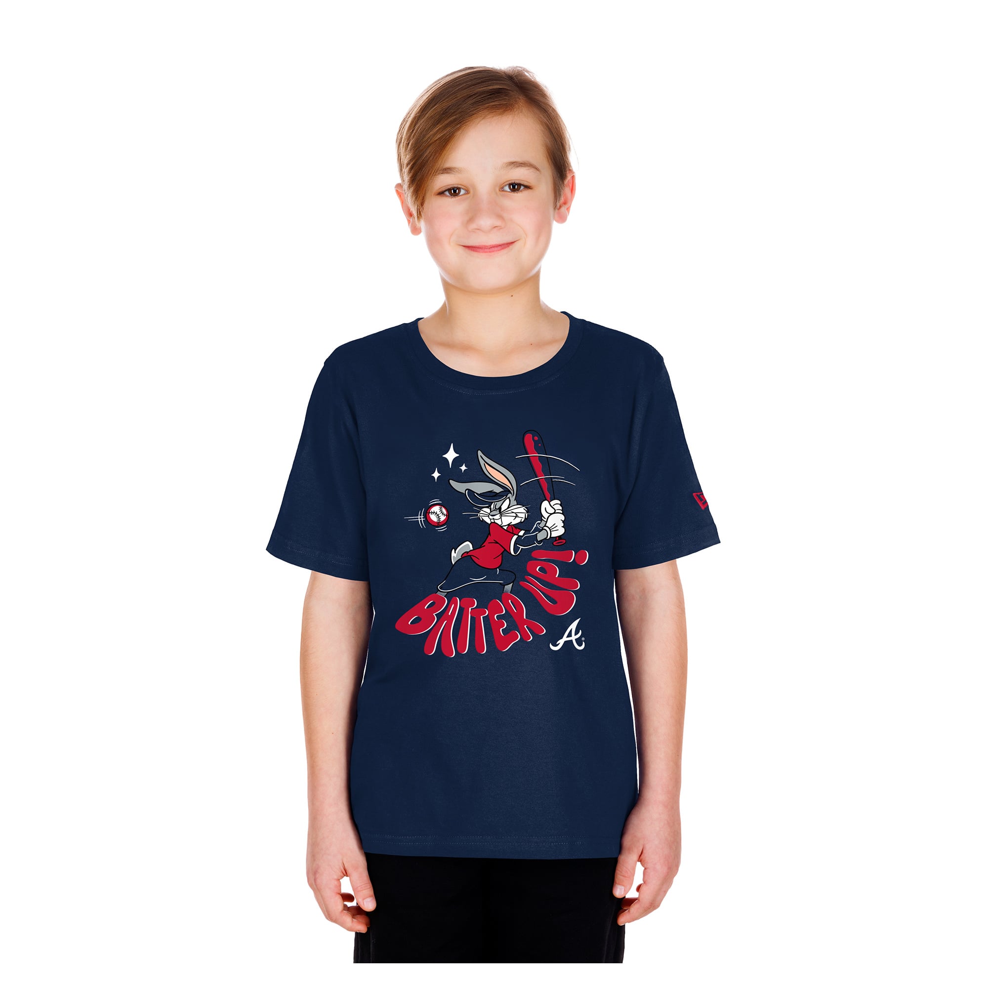 Youth New Era  Navy Atlanta Braves Looney Tunes T-Shirt