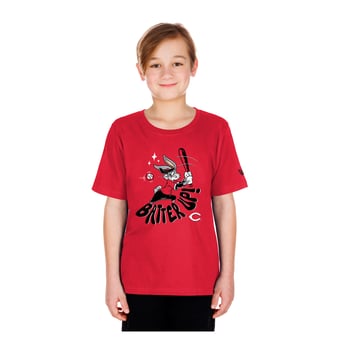 Youth New Era  Red Cincinnati Reds Looney Tunes T-Shirt