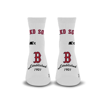 Unisex Starter  White Boston Red Sox Established Stencil Quarter Socks