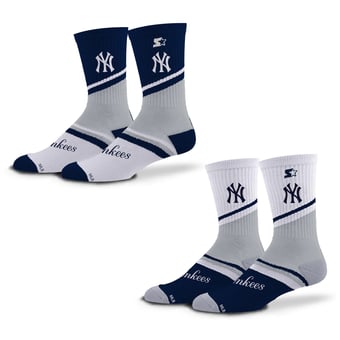 Unisex Starter  Navy/Gray New York Yankees Old School Two-Pack Crew Socks Set