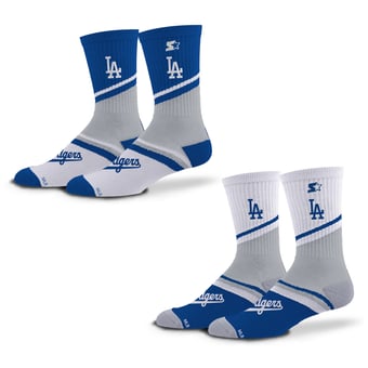 Unisex Starter  Royal/Gray Los Angeles Dodgers Old School Two-Pack Crew Socks Set