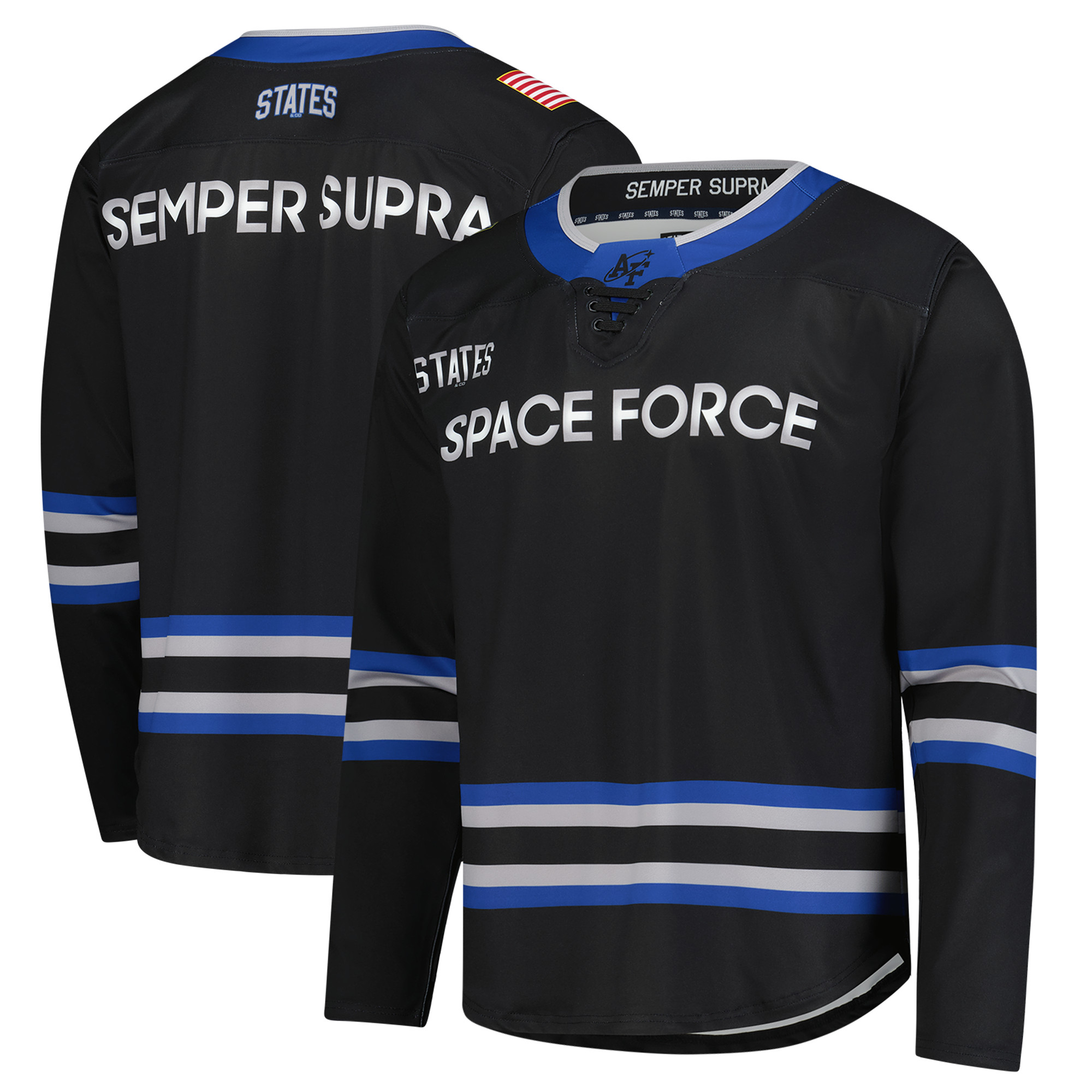 Men’s Black Air Force Falcons Space Force Hockey Replica Jersey Men’s Black Air Force Falcons Space Force Hockey Replica Jersey