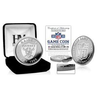 Highland Mint Las Vegas Raiders 2025 Coin Toss Silver Coin