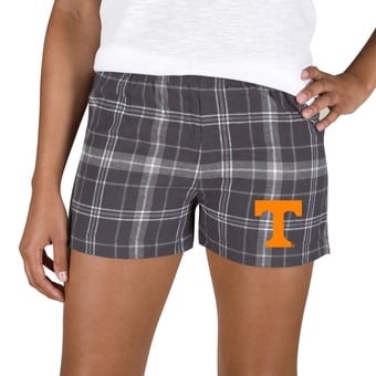 Women's Concepts Sport Charcoal/Gray Tennessee Volunteers Ultimate Flannel Shorts