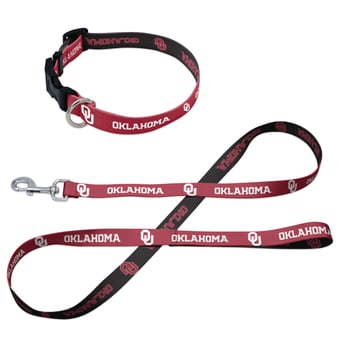 WinCraft Oklahoma Sooners Pet Leash and Collar Set