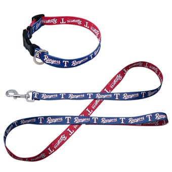 WinCraft Texas Rangers Pet Leash and Collar Set