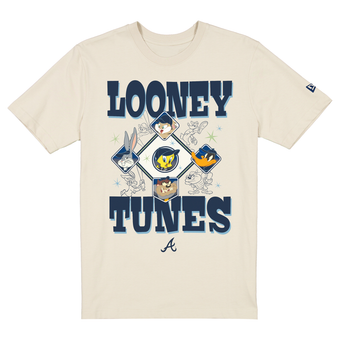 Unisex New Era Cream Atlanta Braves Looney Tunes T-Shirt