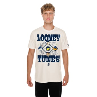 Unisex New Era Cream Detroit Tigers Looney Tunes T-Shirt