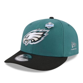 Men's New Era  Midnight Green/Black Philadelphia Eagles 2026 NFL Draft On Stage Pre-Curved 9FIFTY Snapback Hat