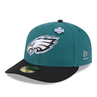 Men's New Era  Midnight Green/Black Philadelphia Eagles 2026 NFL Draft Pre-Curved 59FIFTY Fitted Hat