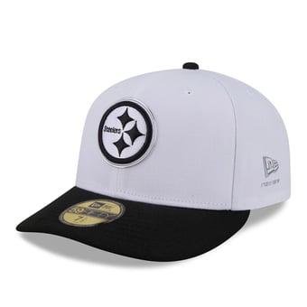 Men's New Era  White/Black Pittsburgh Steelers 2026 NFL Draft Pre-Curved 59FIFTY Fitted Hat