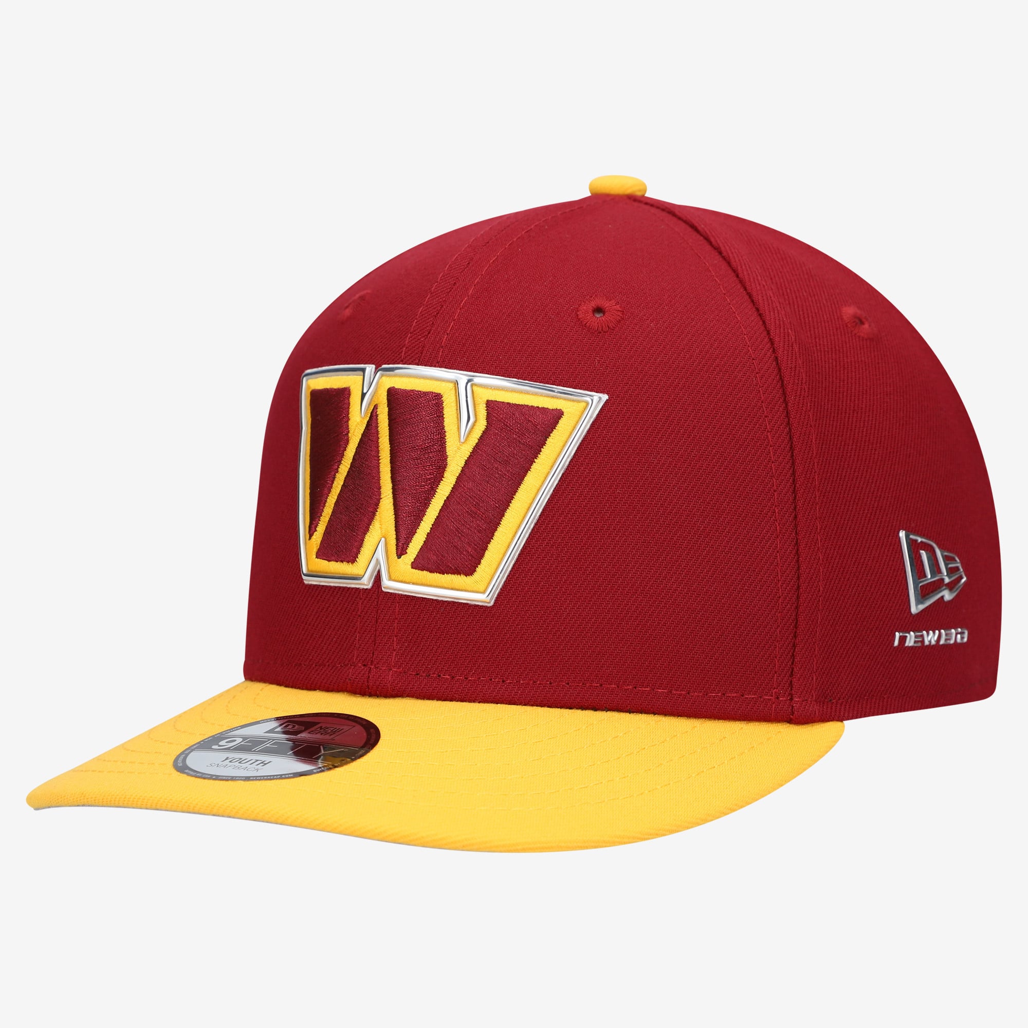 Youth New Era  Burgundy/Gold Washington Commanders 2026 NFL Draft Pre-Curved 9FIFTY Snapback Hat