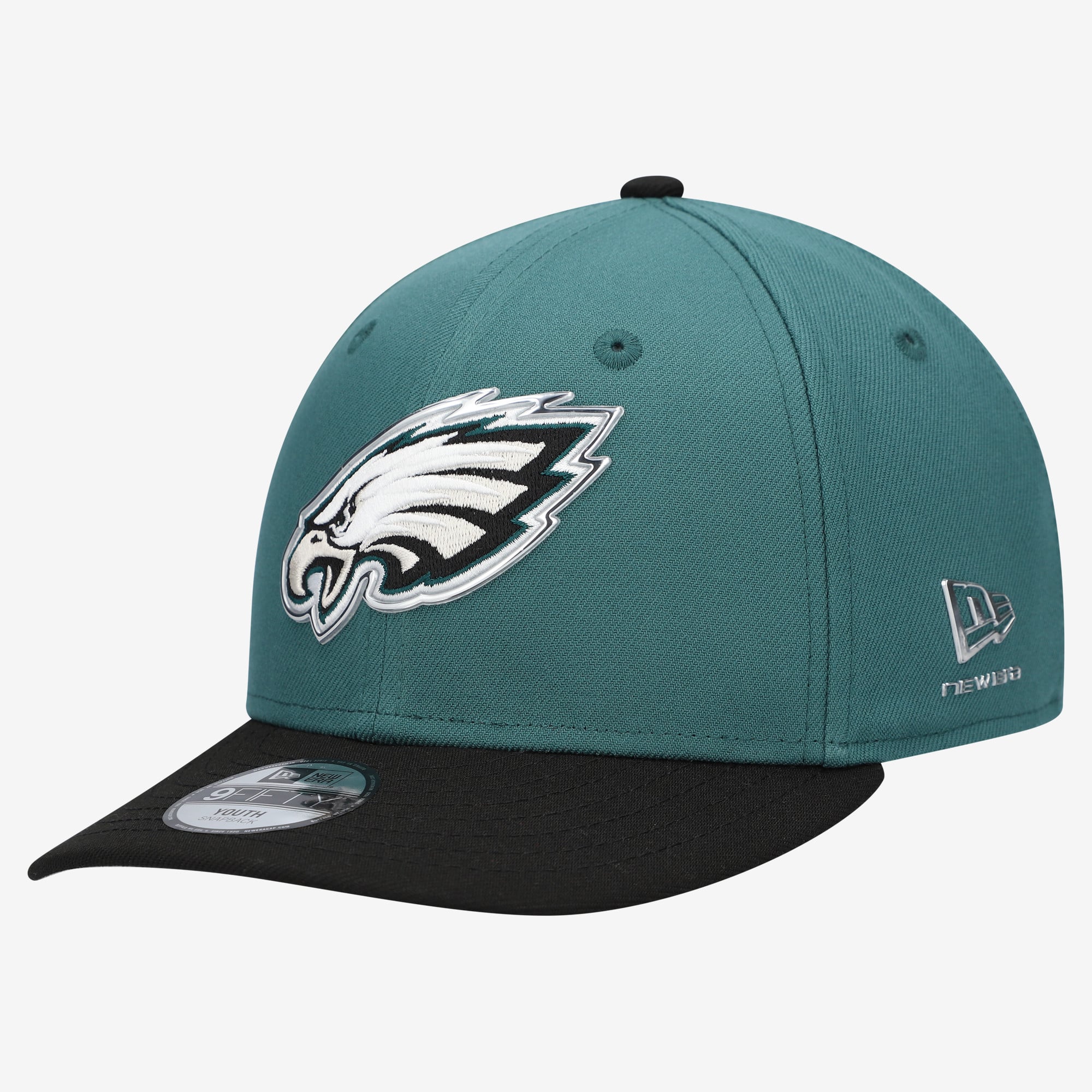 Youth New Era  Midnight Green/Black Philadelphia Eagles 2026 NFL Draft Pre-Curved 9FIFTY Snapback Hat