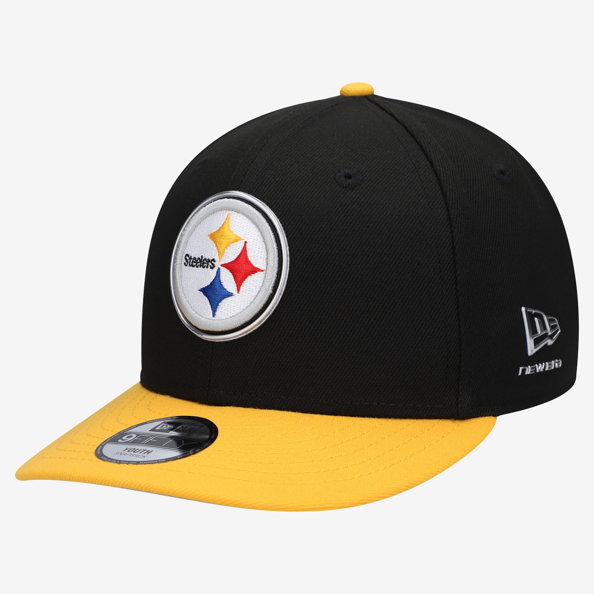 Youth New Era  Black/Gold Pittsburgh Steelers 2026 NFL Draft Pre-Curved 9FIFTY Snapback Hat