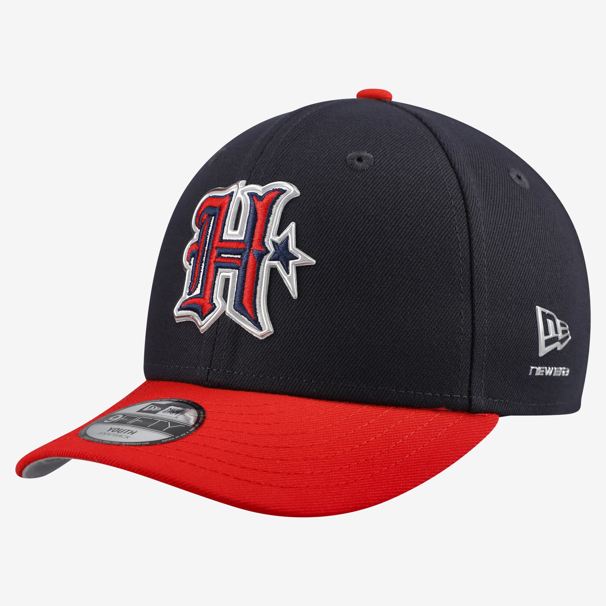 Youth New Era Navy/Red Houston Texans 2026 NFL Draft Pre-Curved 9FIFTY Snapback Hat