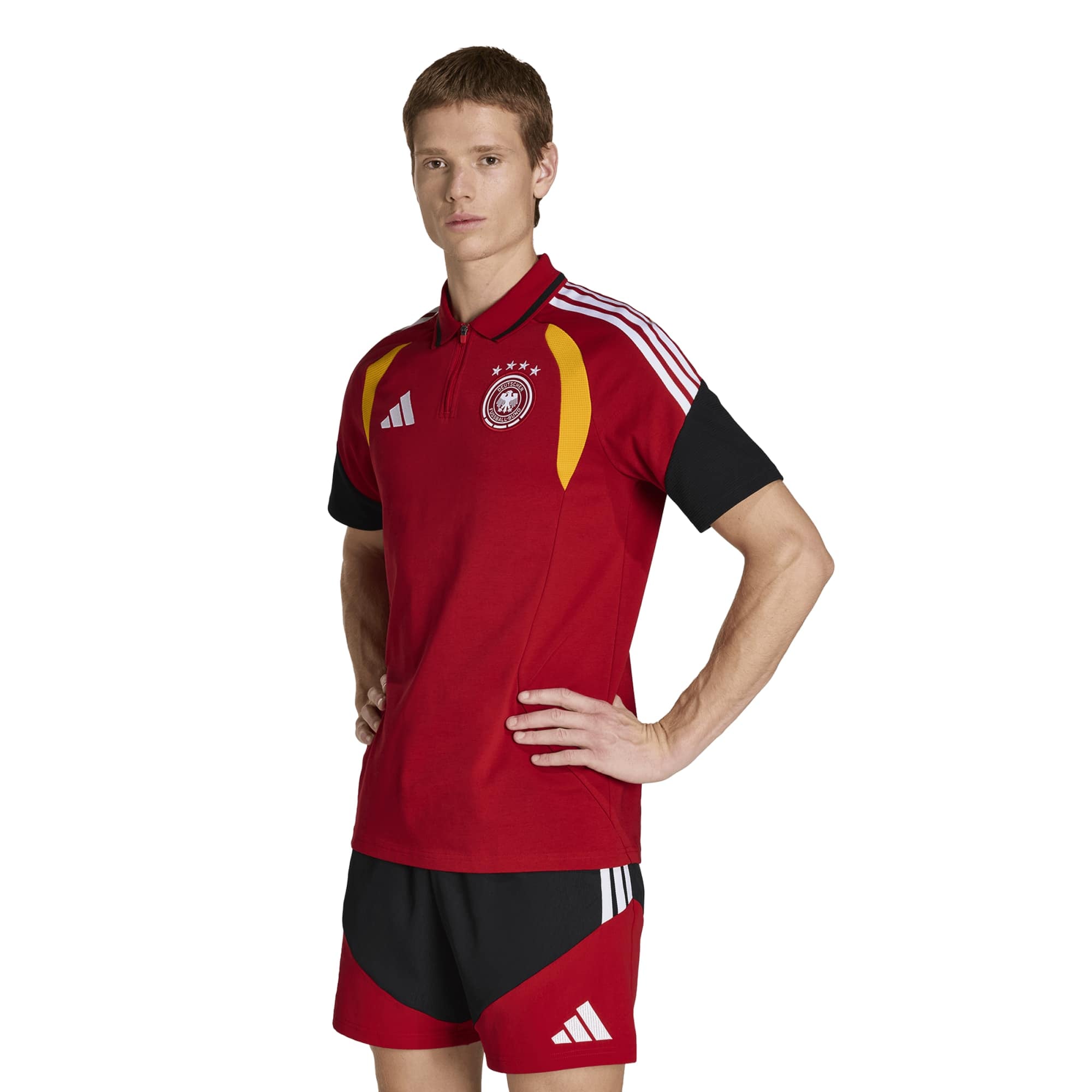 Polo Entraînement adidas de l'équipe nationale d'Allemagne - Rouge