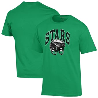 Men's Champion Kelly Green Dallas Stars Helmet T-Shirt