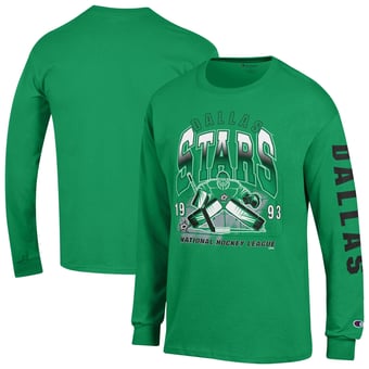 Men's Champion  Kelly Green Dallas Stars Long Sleeve Jersey T-Shirt