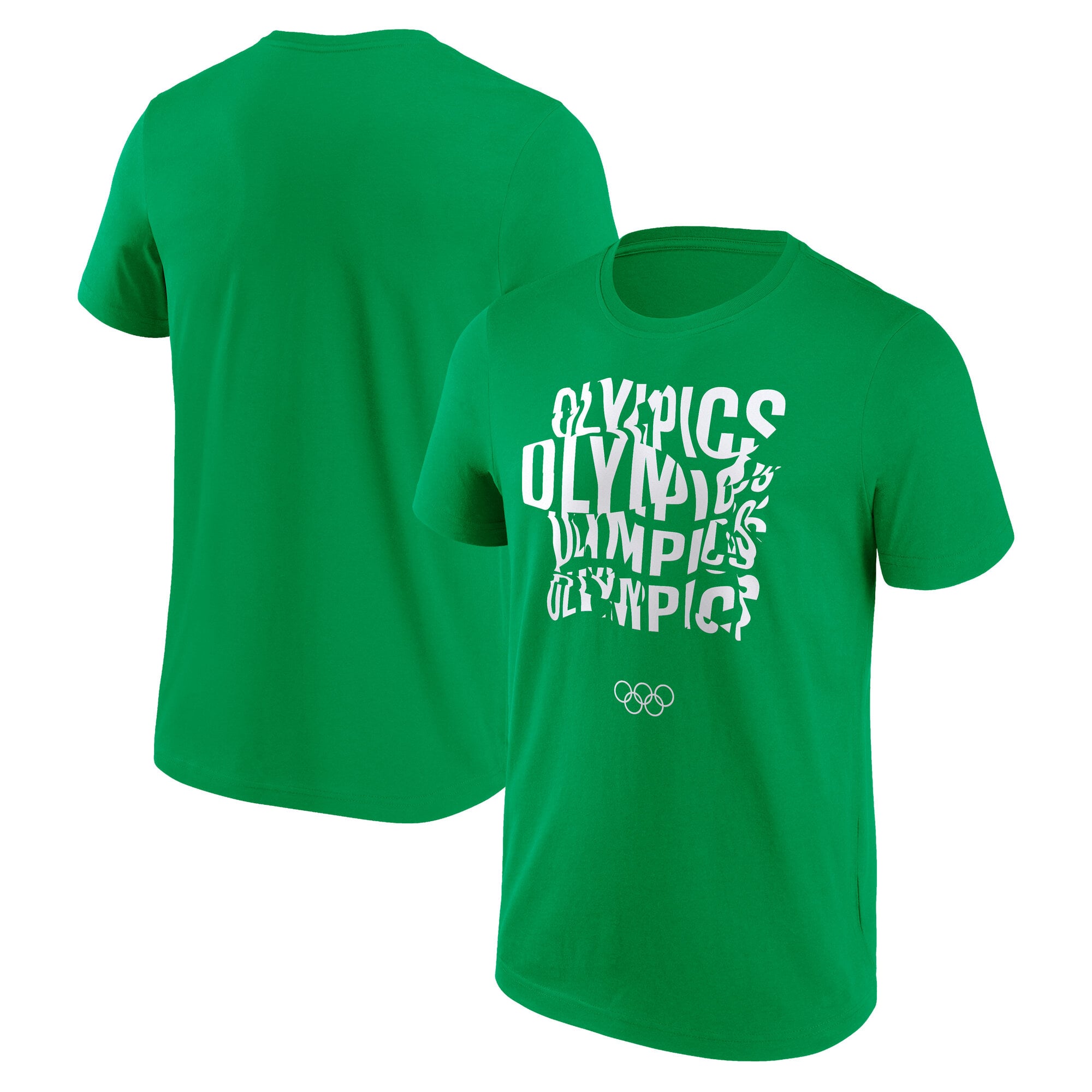 Maglietta The Olympic Collection Typography Ripple Spirit - Verde