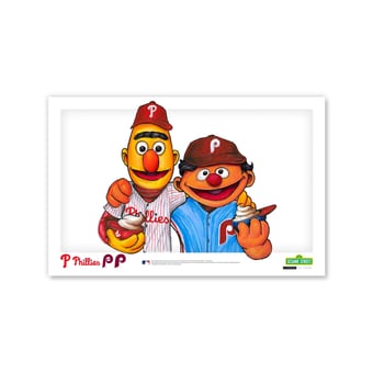 Philadelphia Phillies Bert & Ernie 11" x 17" Sesame Street Poster Print