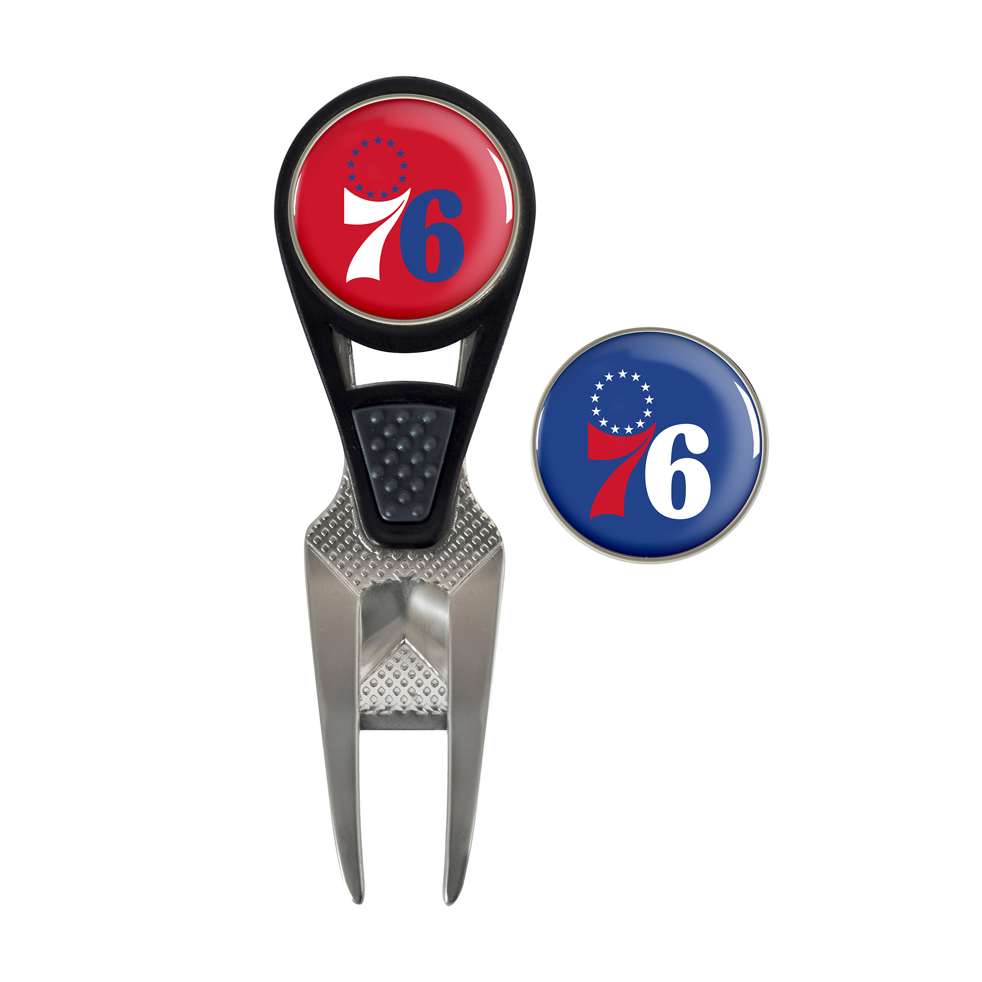 WinCraft Philadelphia 76ers CVX Repair Tool & Ball Markers Set WinCraft Philadelphia 76ers CVX Repair Tool & Ball Markers Set