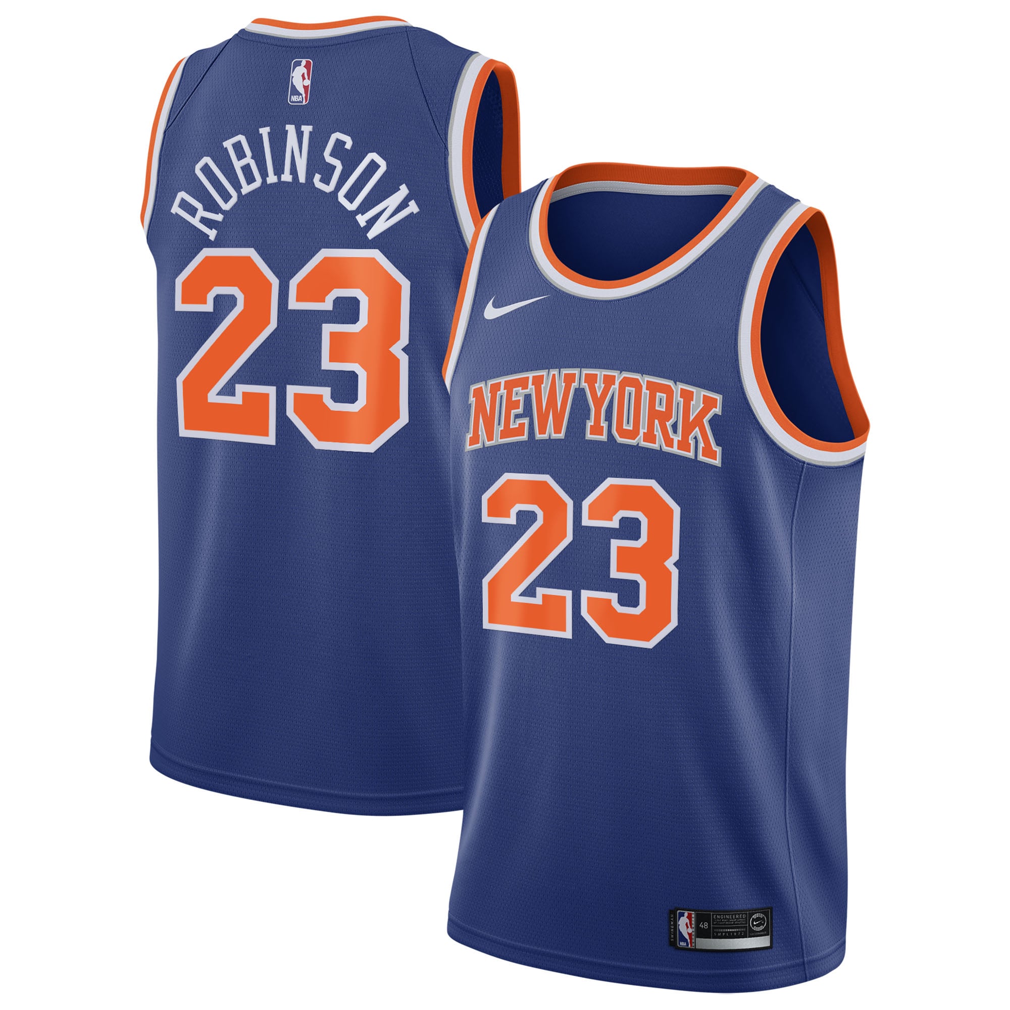 New York Knicks Nike Icon Edition Swingman-Trikot – Blau – Mitchell Robinson – Jugendliche