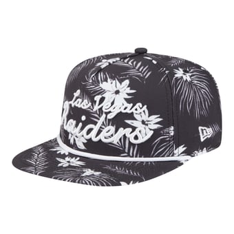 Men's New Era  Black Las Vegas Raiders Palm Print A-Frame 9FIFTY Snapback Hat