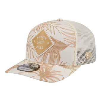 Men's New Era  Tan Buffalo Bills Tonal Palm COOLERA 9SEVENTY Adjustable Trucker Hat