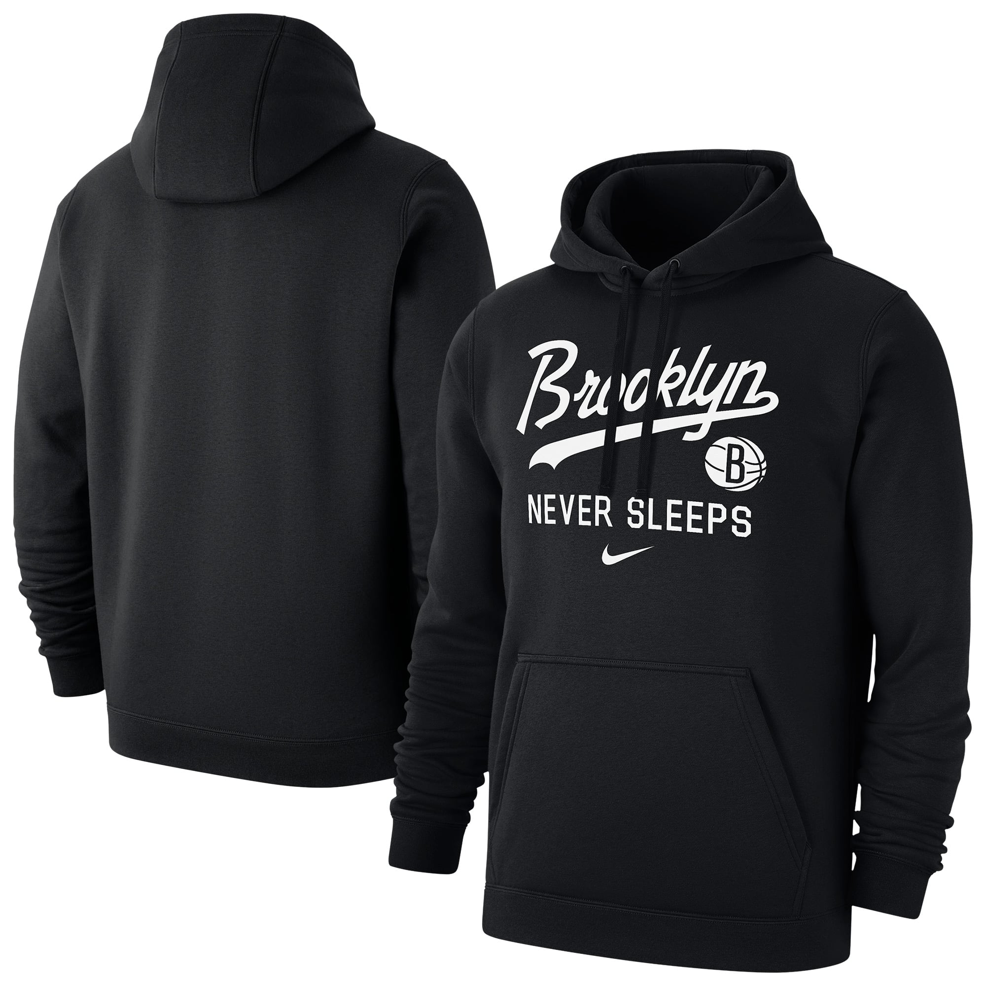 Men's Nike Black Brooklyn Nets Brooklyn Never Sleeps Club Hoodie