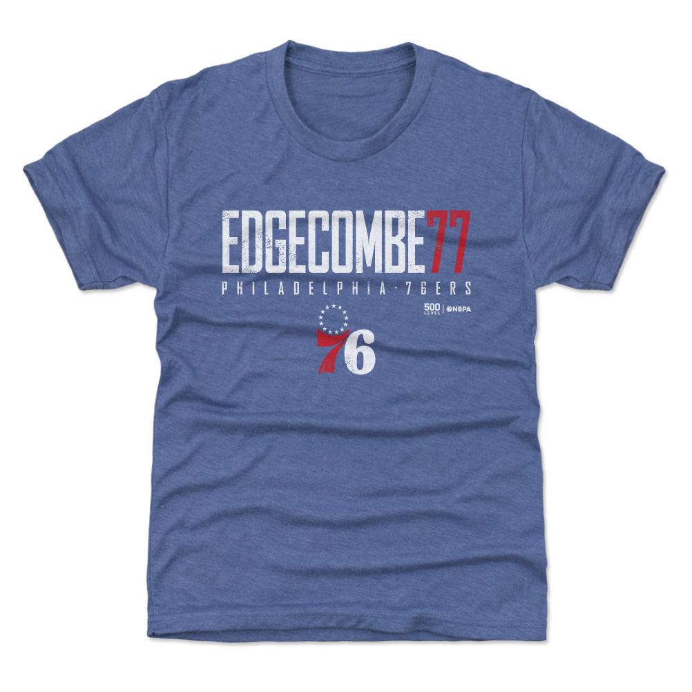 Youth 500 Level VJ Edgecombe Royal Philadelphia 76ers Elite Name & Number T-Shirt Youth 500 Level VJ Edgecombe Royal Philadelphia 76ers Elite Name & Number T-Shirt