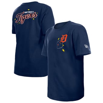 Youth New Era  Navy Detroit Tigers Stars & Cap T-Shirt