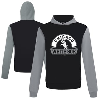 Men's Levelwear Black Chicago White Sox Throwback Ultimate Banner Arch Hoodie
