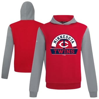 Men's Levelwear Red Minnesota Twins Throwback Ultimate Banner Arch Hoodie