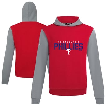 Men's Levelwear Red Philadelphia Phillies Throwback Carve Ultimate Hoodie