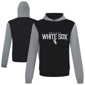 Men's Levelwear Black Chicago White Sox Throwback Carve Ultimate Hoodie