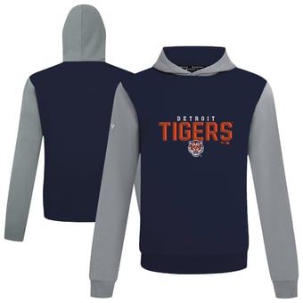 Men's Levelwear Navy Detroit Tigers Throwback Carve Ultimate Hoodie
