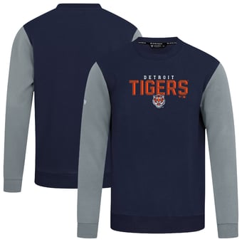 Men's Levelwear Navy Detroit Tigers Throwback Ultimate Carve Sweatshirt