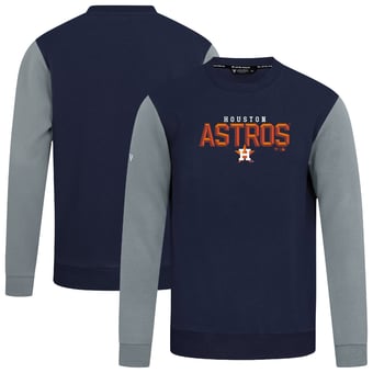 Men's Levelwear Navy Houston Astros Throwback Ultimate Carve Sweatshirt