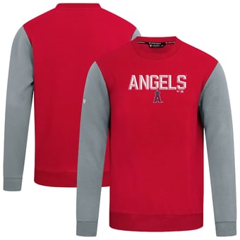 Men's Levelwear Red Los Angeles Angels Throwback Ultimate Carve Sweatshirt