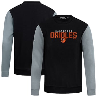 Men's Levelwear Black Baltimore Orioles Throwback Ultimate Carve Sweatshirt