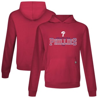 Men's Levelwear Red Philadelphia Phillies Relay Journey Pullover Hoodie