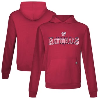 Men's Levelwear Red Washington Nationals Relay Journey Pullover Hoodie