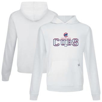 Men's Levelwear White Chicago Cubs Relay Journey Pullover Hoodie