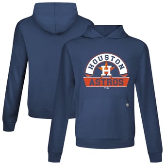 Men's Levelwear Navy Houston Astros Relay Banner Arch Pullover Hoodie