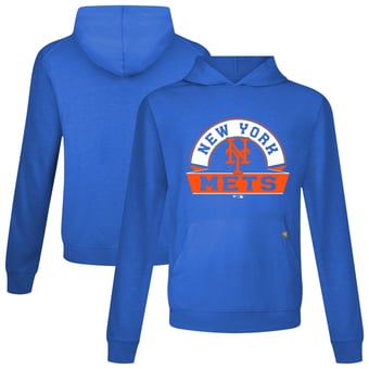 Men's Levelwear Royal New York Mets Relay Banner Arch Pullover Hoodie