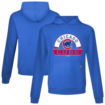 Men's Levelwear Royal Chicago Cubs Relay Banner Arch Pullover Hoodie