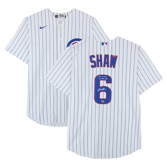 "Matt Shaw Chicago Cubs Autographed White Nike Replica Jersey with ""MLB Debut 3-18-25"" Inscription"