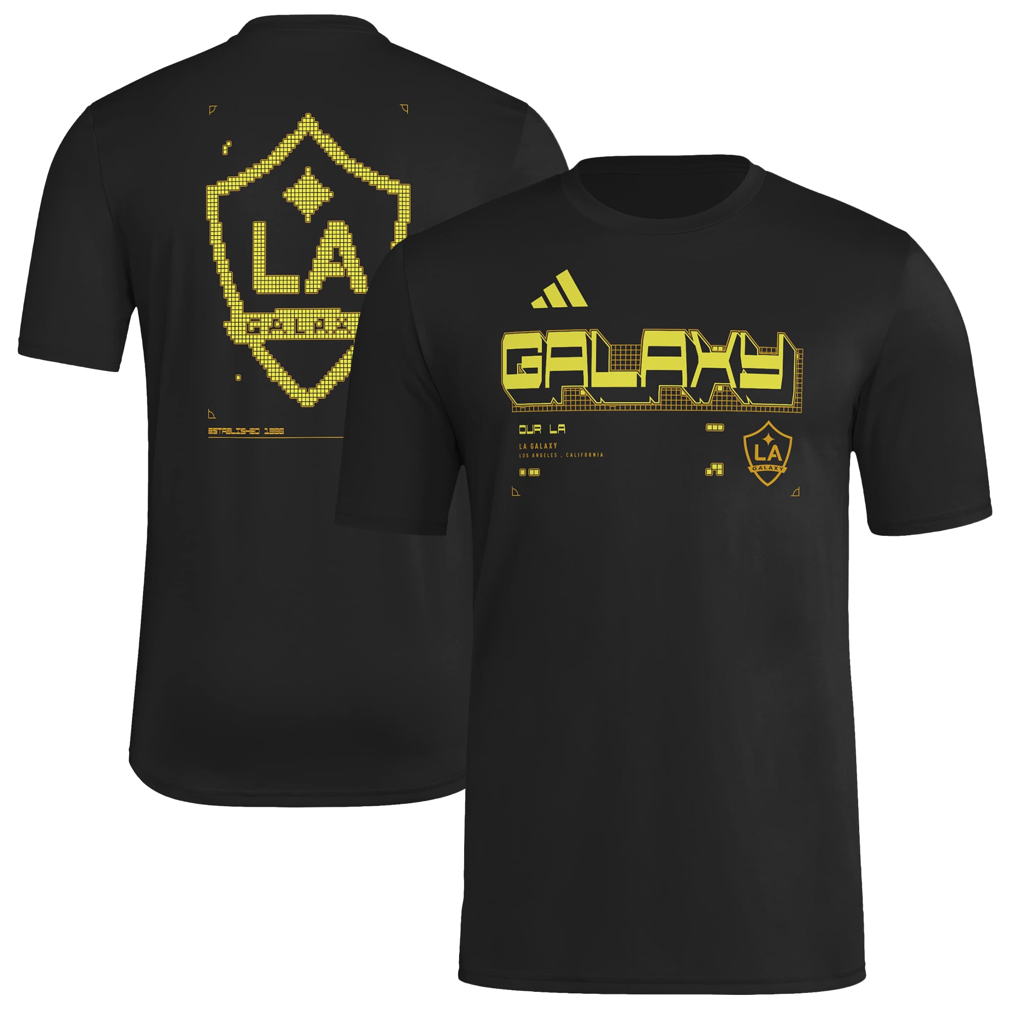 Men's adidas Black LA Galaxy 2026 Anthem AEROREADY Pregame T-Shirt